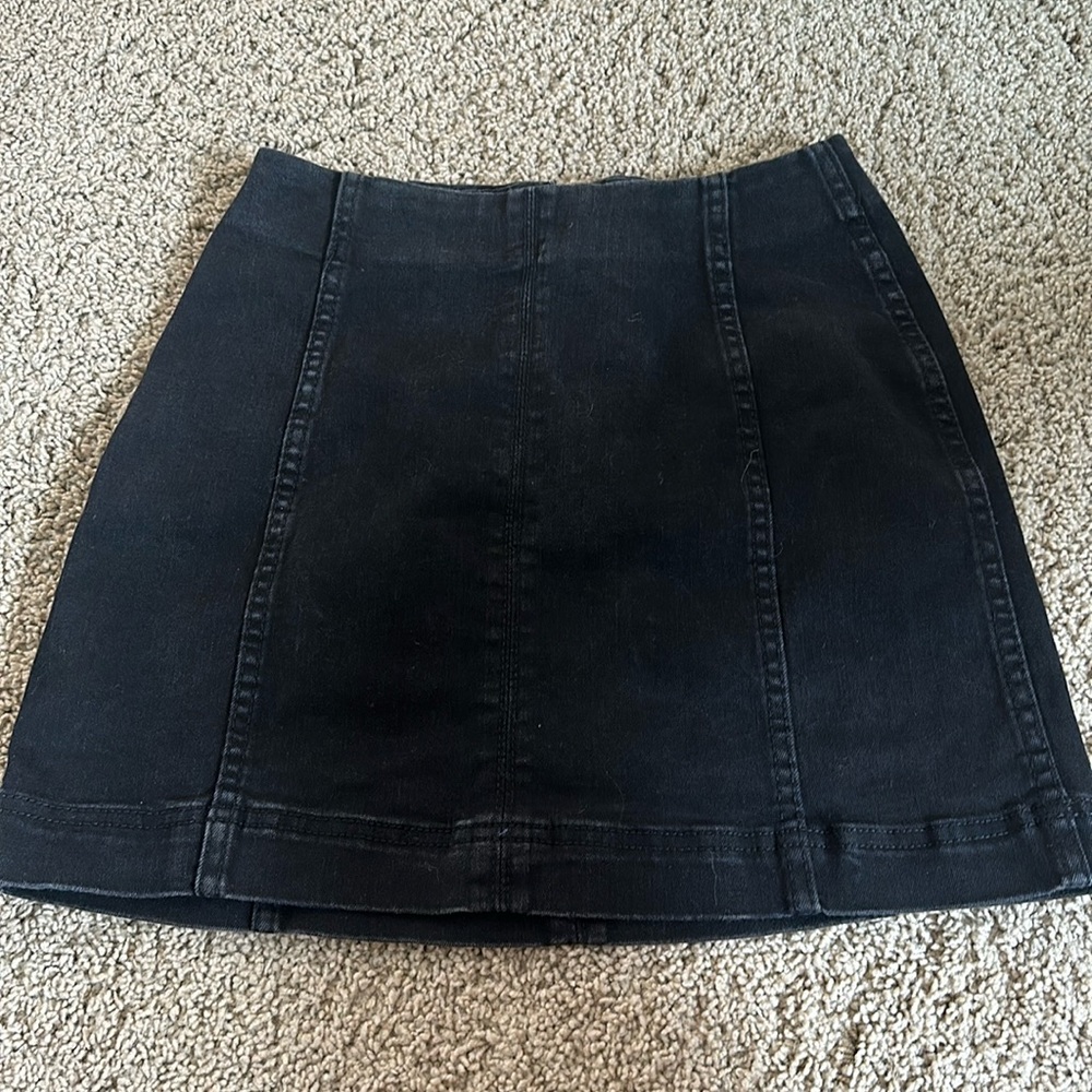 target denim black skirt size 0